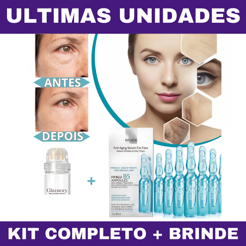 KIT RENEW 7 AMPOLAS + 1 APLICADOR DE BRINDE -  EFEITO BOTOX | Frete Grátis