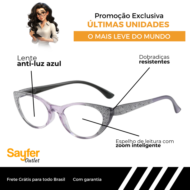 [SÓ HOJE] Óculos Fashion Say™ - Multifocal (ULTIMAS UNIDADES)