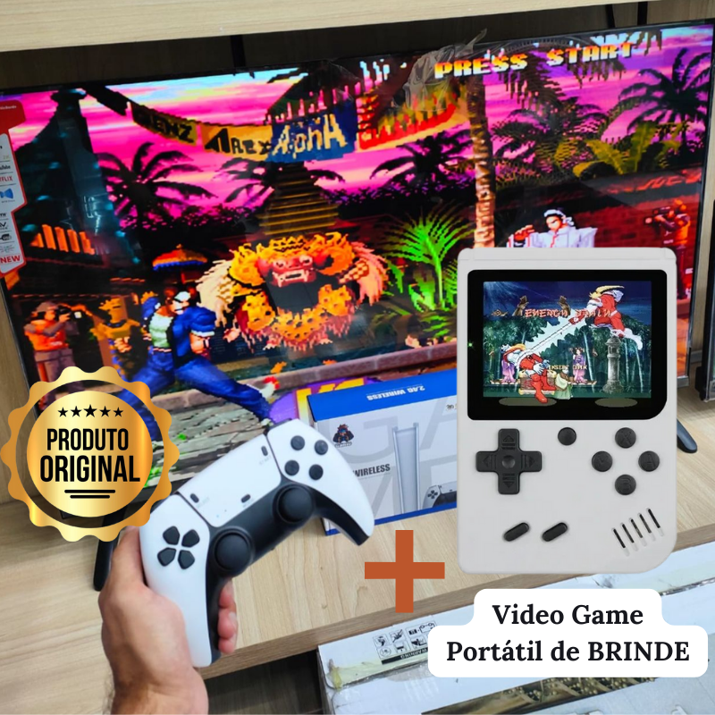 Game Stick 4K (+20 MIL JOGOS) + Game Portátil de BRINDE