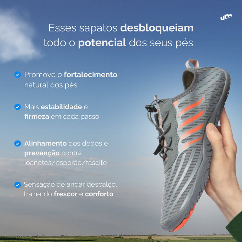 Sapato Tecnológico Terra Max - Conforto extremo, Ultra leve, Barefoot e Ortopédico  [ÚLTIMO DIA NA PROMOÇÃO E FRETE GRÁTIS]