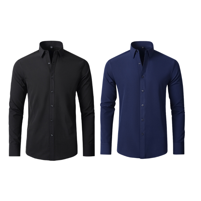 Compre 1 Leve 2 | Camisa Social Ultra Tech Anti amassados + Relogio de Brinde