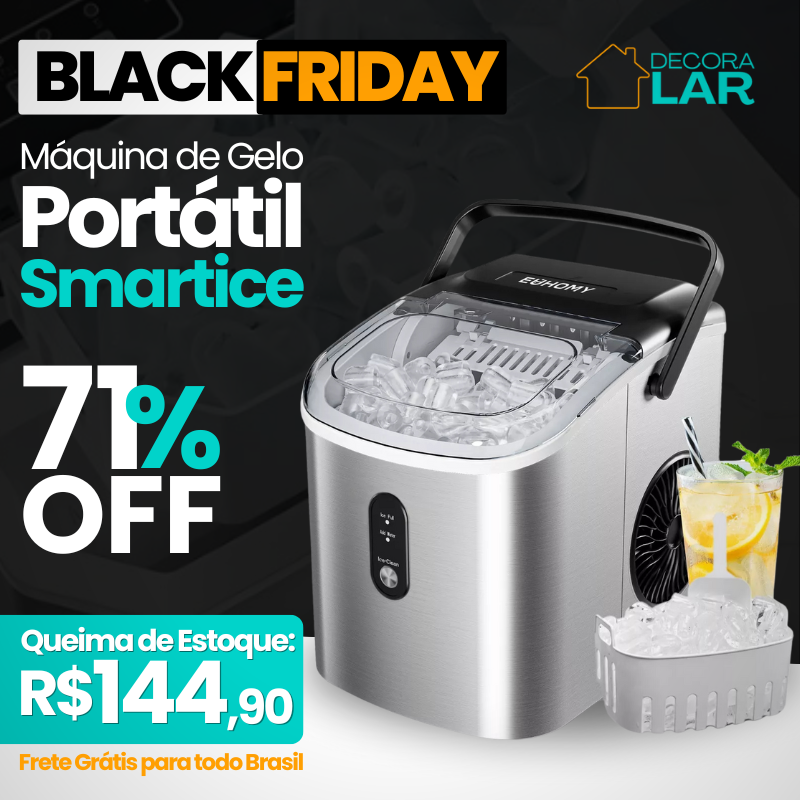 [Compre 1 Leve 2] Smartice - Maquina de Gelo Portátil - Queima Estoque Ano Novo Decora Lar