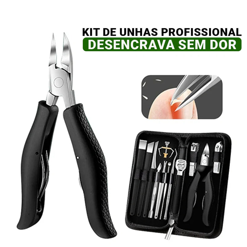 Kit Profissional de Unhas em Aço Cirúrgico Anti Fúngico -  Dr. Podólogo