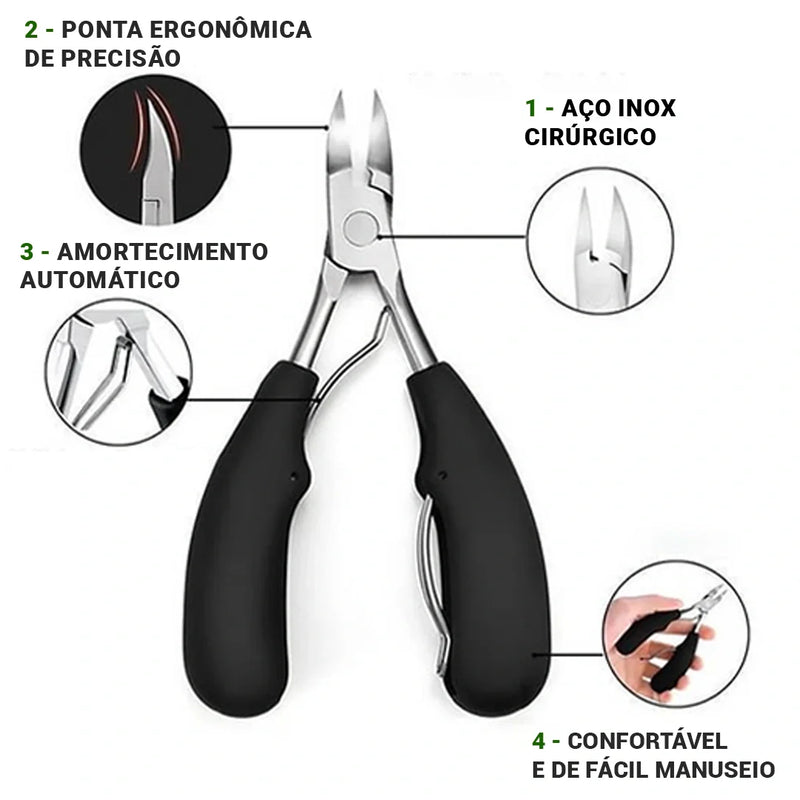 Kit Profissional de Unhas em Aço Cirúrgico Anti Fúngico -  Dr. Podólogo