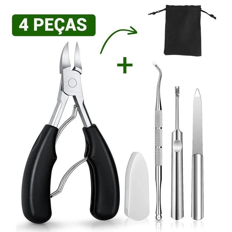 Kit Profissional de Unhas em Aço Cirúrgico Anti Fúngico -  Dr. Podólogo