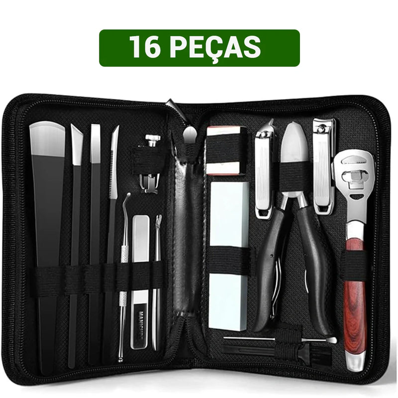 Kit Profissional de Unhas em Aço Cirúrgico Anti Fúngico -  Dr. Podólogo