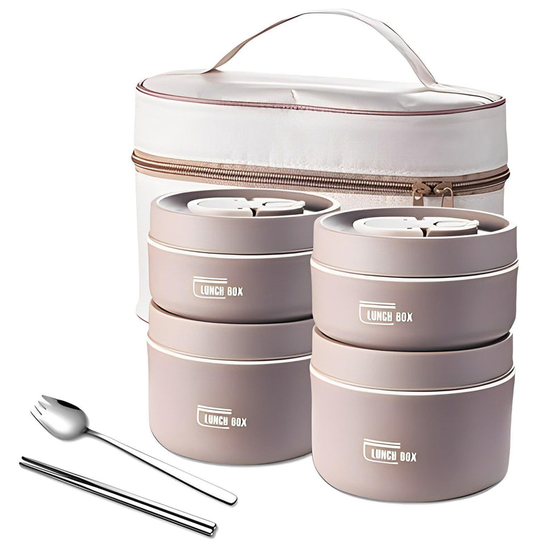 10 Peças POTES TÉRMICOS LUNCHBOX + LANCHEIRA E TALHERES GRÁTIS Kit