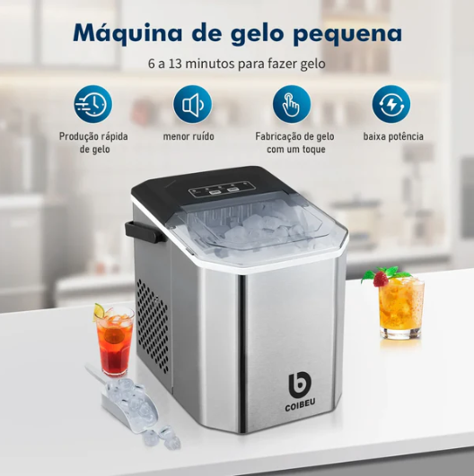 [Compre 1 Leve 2] Smartice - Maquina de Gelo Portátil - Queima Estoque Ano Novo Decora Lar