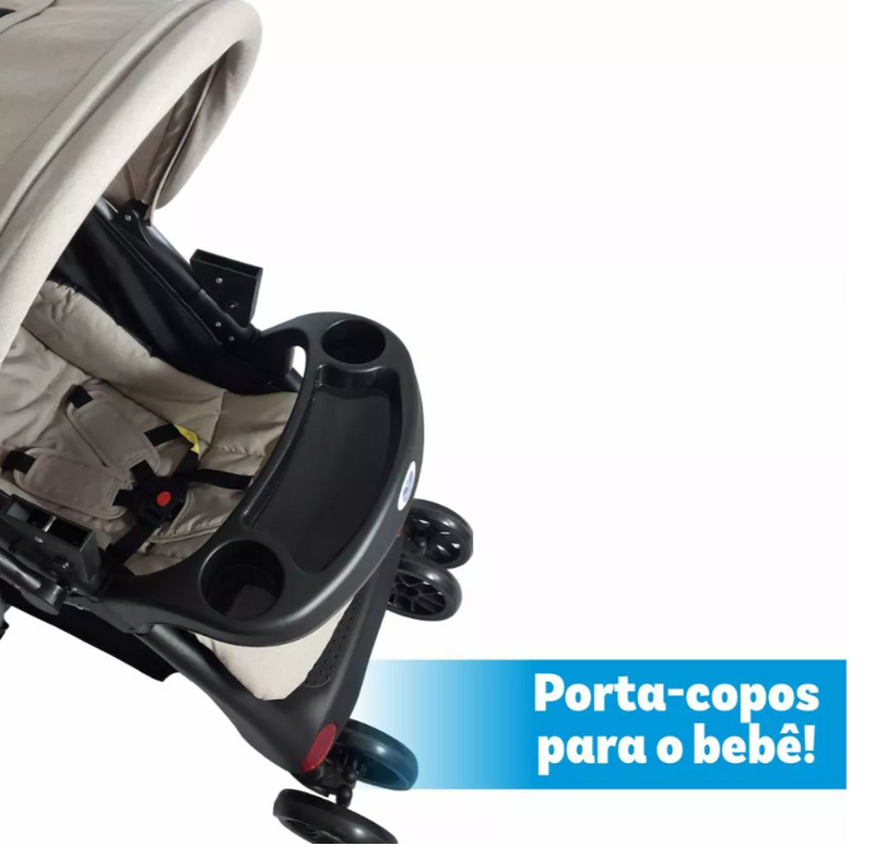 Carrinho de Bebê Passear Atena Reversível Cor Cappuccino