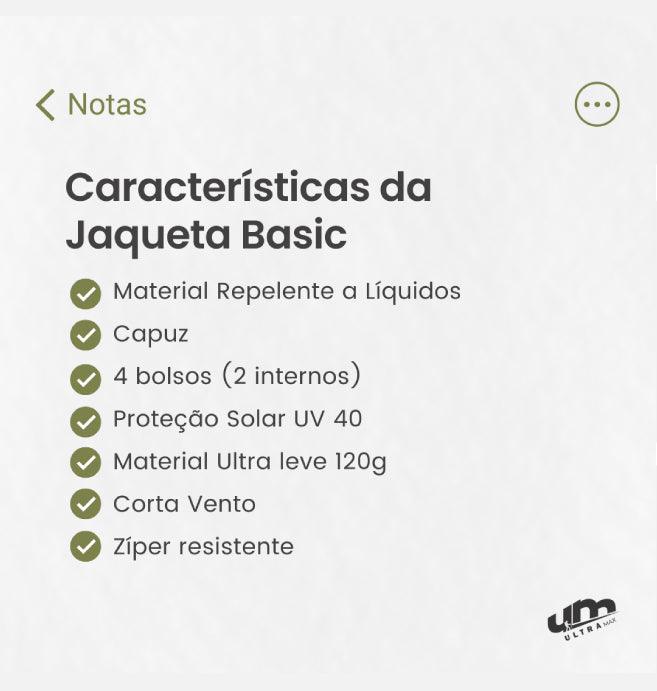 Jaqueta Tecnológica - Protege dos Raios Solares Dobrável Impermeável e Ultra-leve