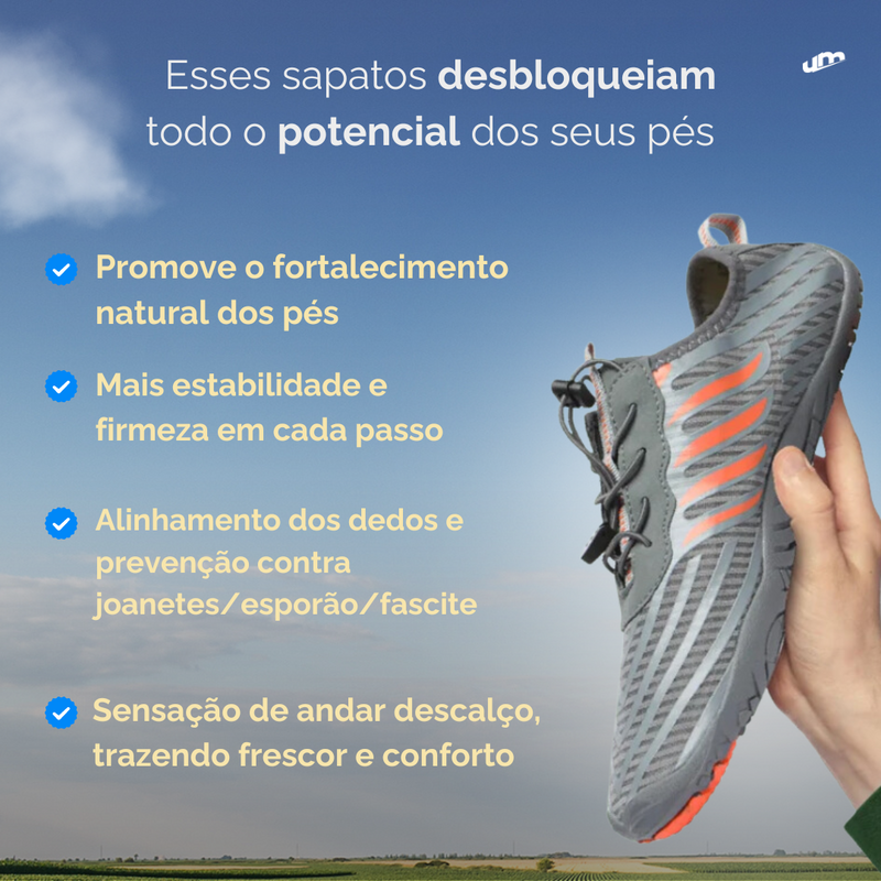 Sapato Tecnológico Terra Max - Conforto extremo, Ultra leve, Barefoot e Ortopédico  [ÚLTIMO DIA NA PROMOÇÃO E FRETE GRÁTIS]