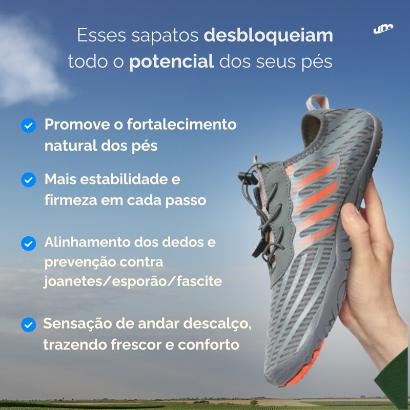 Sapato Tecnológico Terra Max - Conforto extremo, Ultra leve, Barefoot e Ortopédico  [ÚLTIMO DIA NA PROMOÇÃO E FRETE GRÁTIS]