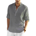 Camisa Masculina Casual em Linho