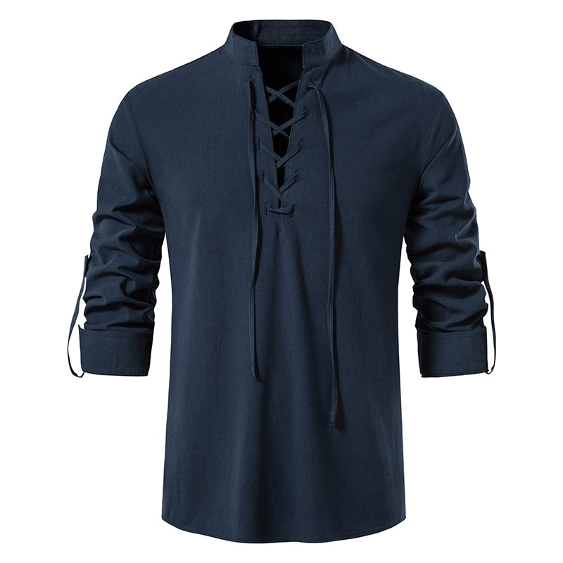 Camisa Masculina com Decote em V