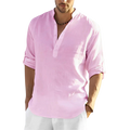 Camisa Masculina Casual em Linho