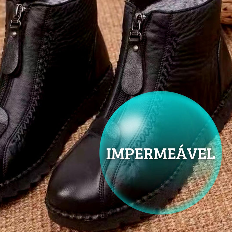 Bota Feminina Aveludada Impermeável