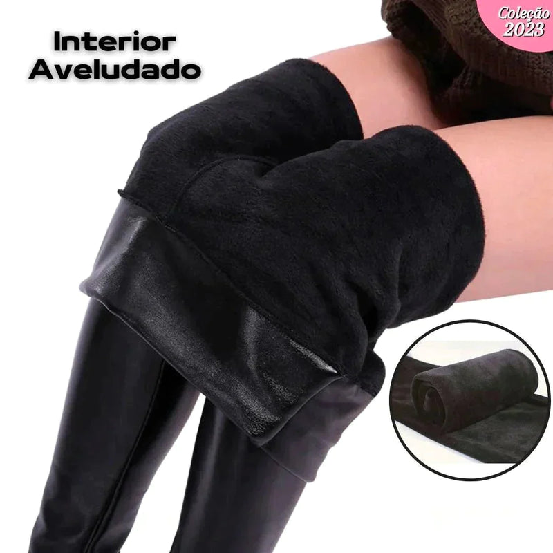 Calça de Couro Aveludada | WinterLeg