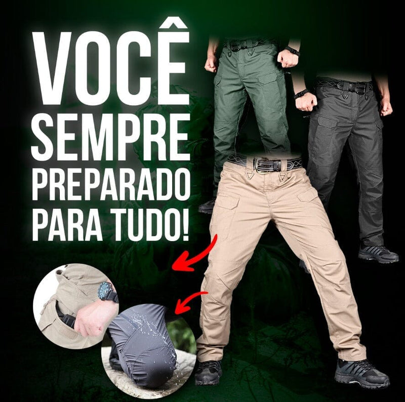 Calça Militar Tática Resistente e Impermeável + Cinto de Brinde