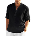 Camisa Masculina Casual em Linho